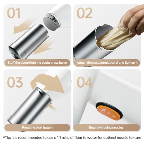 image for cabaro Handheld Electric Pasta Maker, 5-in-1 Cordless Pasta Machine, P