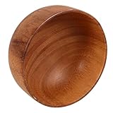 Cabilock Natürliche Holzschüssel Glatte Kanten Vielseitige Servierschale für Suppe Nudeln Salat Leichte Bruchsichere Holzschale für Zuhause Restaurant Bar Kantine
