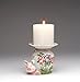 Cosmos Gifts 309-06 Fine Ceramic Piggy Pig with Pansy Design Candle Holder or Candy Dish (Candle NOT Included), 5