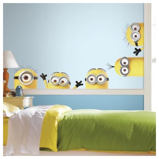 Minions Despicable Me 3 Peeking Minions Giant Peel and Stick Wall Decals by RoomMates, RMK3567GM