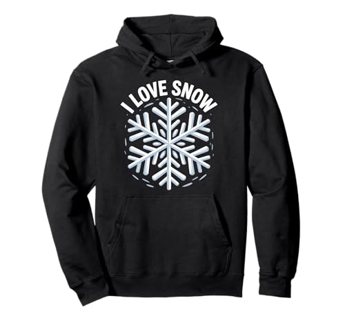 Gráfico para entusiasta del invierno I Love Snow Sudadera con Capucha