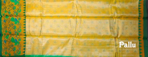 Image of VFCollections - POchampally Kalamkari Pattu Cotton SIlk Saree with Blouse Piece For Women