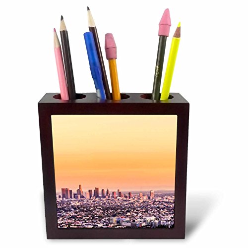 Porte-stylo carrelage Los Angeles coucher de soleil 3drose PH 223429 1 pot à crayons stable