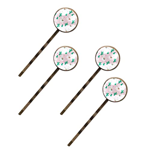 Épingles à cheveux Alpaga et cactus motif Estampado barrettes femme 01