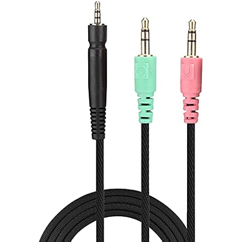 Acogedor Gaming Headphone Cable for Sennheiser G4ME ONE PC 373D PC37X GSP350 500 600, 1. 3.5mm Gold Plated Replacement Cable (PC Version) Cover