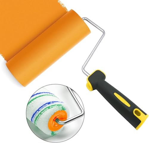 ZJTAPE Rouleau à Peinture - 6 Rouleaux à Peinture Professionnels, 5 Pcs Pinceaux de Peinture Rouleaux（23 cm）, Diamand Ensemble de Peintre, Rouleau et Recharge Pour le Mur et le Plafond Antigoutte. – vue 5