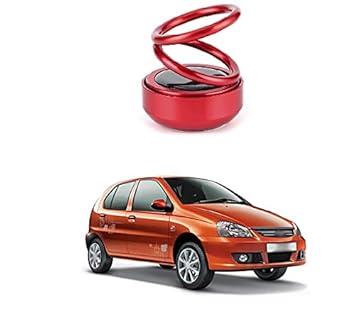 PRIKNIK Solar Energy Rotating Car Perfume with Long Lasting Organic Fragrance, Feel-Good Premium Car Air freshener Compatible with Tata Indica Ev2