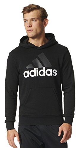 adidas Men's Essential Linear Pullover Hoodie Black L