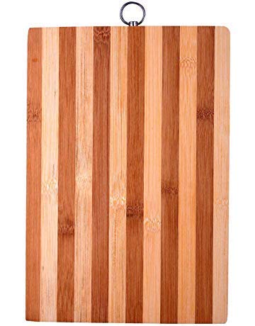 NewQ Wooden Chopping Board, 32.5 Cm X 22 Cm X 1.7 Cm Chopping Cutting Board for Vegetables, Fruit, Cheese and Mets with Handle