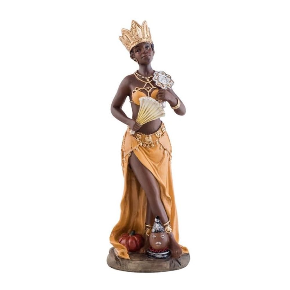 DRW Figura Oshun orisha Mayor de Resina Pintada a Mano oxum (20 cm)