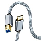 【Construction Durable】: Le cable usb b vers usb c est tressé en nylon robuste et doté de connecteurs métalliques, assurant résistance à l’usure quotidienne, durabilité et protection contre les pliures, parfait pour les studios, scènes ou déplacements fréquents