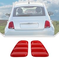 DIYUCAR Car Rear Light Panel Trim Cover Compatible with Fiat 500 2016-2025 ABS Car Tail Light Lamp Decorative Sticker Exterior Accessories (Black