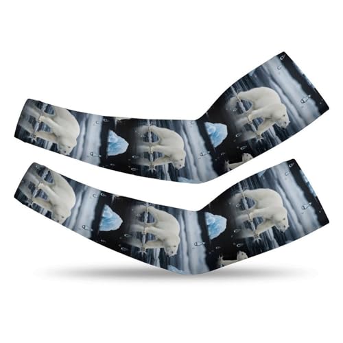 Meaudiwes Fashion Cooling Arm Sleeves Unisex Arm Sleeves Polar Bear