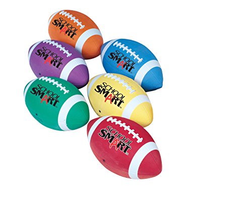 School Smart Gradeballs Junior Size 6 Rubber Footballs, Set of 6