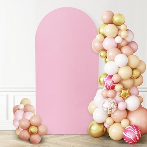 Housse pour arche de mariage rose 1,8m en tissu extensible pour decoration de fete