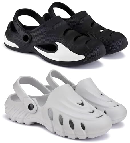 Image of Pampy Angel Combo Pack of 2 Slipper /Flip Flops /Slides /Clogs /Sandals for Men (Clog-700 Vs Clog 100)