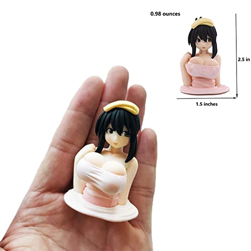 Alslovkar Chest Shaking Statues Ornaments, Shake Girl Car Dashboard Decorations, Tide Play Q Version Doll Bobbleheads, Kawaii Sexy Action Figurine Beauty, Car Center Console Sculpture Model (2 Pcs) #TOP1