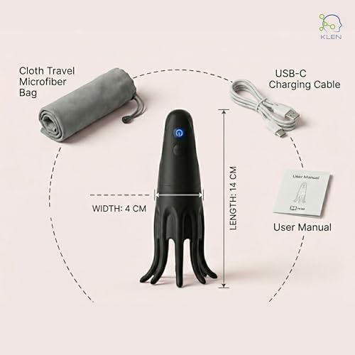 Image of KLEN Electric Massager Machine For Men Stress Relief - Full Body Pain Handheld Waterproof Wireless Portable Vibration Massage Device Muscle Relaxation & Self Use