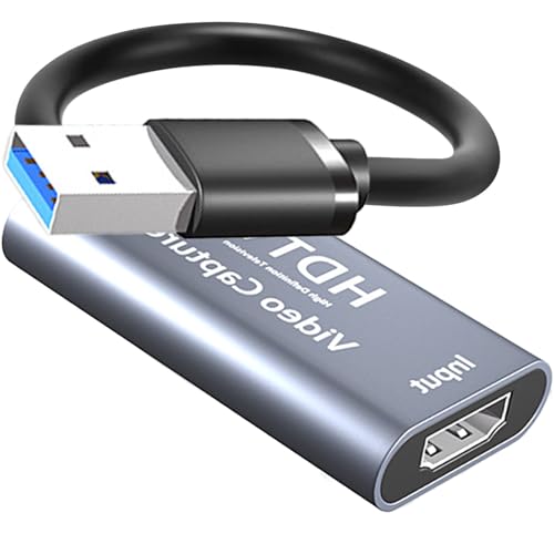 Video Capture Card,4K HDMI to USB 3.0 Video Capture Card Full HD 4K 1080P Video Recorder Game Live Streaming Video Capture Device HDMI Video Capture Card for Video/Streaming/Gaming/Online Teaching