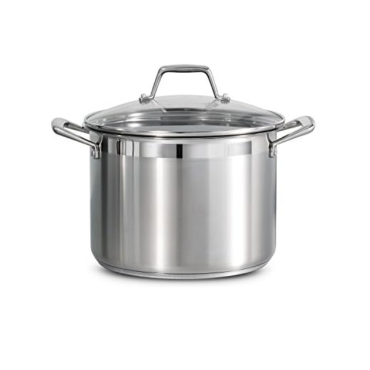 Tramontina 80120/509DS Lock & Drain Pasta Cooker Pot with Strainer Lid, 18/8 Stainless Steel, Induction-Ready, Impact-Bonded, 8-Quart