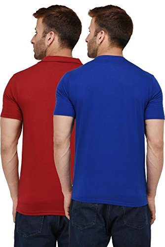 Image of London Hills Solid Cotton Blend Half Sleeve Regular Men Round Neck Tshirts | T Shirt For Man | Tshirt | Shirts Men | Tshirt For Man | T-shirt | T-shirts | Stylish | Gym Wear For Workout | MultiColored