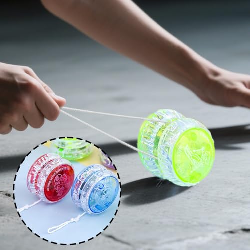 8 Stück JoJo, für Kinder und Erwachsene, Perfekt für Indoor- und Outdoor-Spiele, Geburtstagsfeiern und Hand-Augen-Koordinationstraining. Verschiedene Logos und Farben.