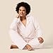 Amazon Essentials Women's Cotton Modal Long-Sleeve Shirt and Full-Length Bottom Pajama Set, Pale Pink, Small