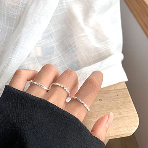 Miniatura 2 de Vintage Knuckle 925 Sterling Silver Rings for WomenMen, Plated plated cupronickel, Exquisite Jewelry Gift Box (Shiny soft ring)