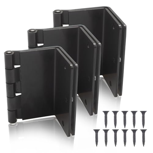 Screw Man Black Offset Door Hinges 3.5" Heavy Duty 3-Pack