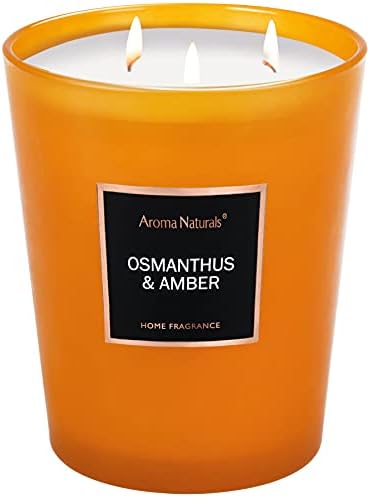 Aroma Naturals Scented Candle, 943g/ 33.3 oz Large Candle 130 Hours Long Burning, Natural Soy Aromatherapy Candles for Home, 3 Cotton Wicks (Lilac Blossom)