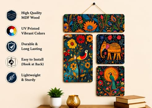 Image of Motivational Quote Wall Hanging for Home Decor | What You Think You Become, What You Feel You Attract, What You Imagine You Create MDF Wooden Wall Art | Office, Living Room & Meditation Decor (WH-39)