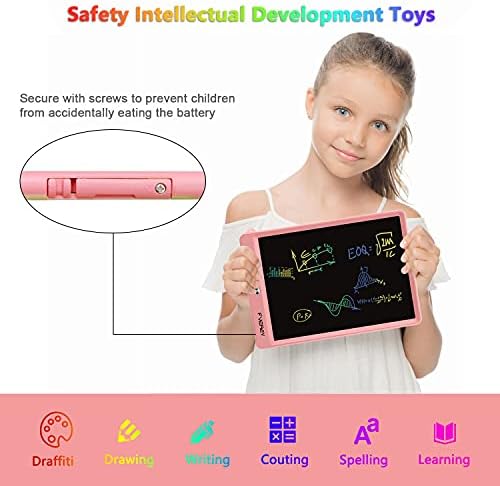 Girls Toys LCD Writing Tablet Kids Electronic Colorful Screen Drawing Tablet,10 Inch Educational and Learning Doodle Board Toy for 2-8 Years Old Boy Girl,Kids Favorite Writing & Drawing Pad Gift Pink