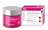 Andalou Naturals Lip Mask 1000 ROSES, Overnight Lip Sleeping Mask for Dry, Chapped Lips, Plumping, Hydrating & Soothing Lip Balm with Alpine Rose Stem Cells, Vegan & Cruelty-Free, 0.42 Oz