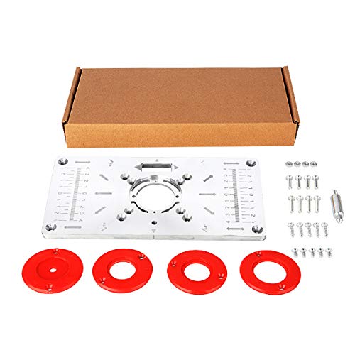 Aluminium Router Tabelle Einlegeplatte, Praktisches, Sparen Sie Aufwand, Trim Router Tabellen Platten Holzbearbeitung Flip Trimming Brett FüR Die Holzbearbeitungsbank Anbringen