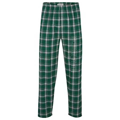 boxercraft Men's Michigan State University Spartans Harley Flannel Pants, Heritage Hunter Plaid, XL Cover