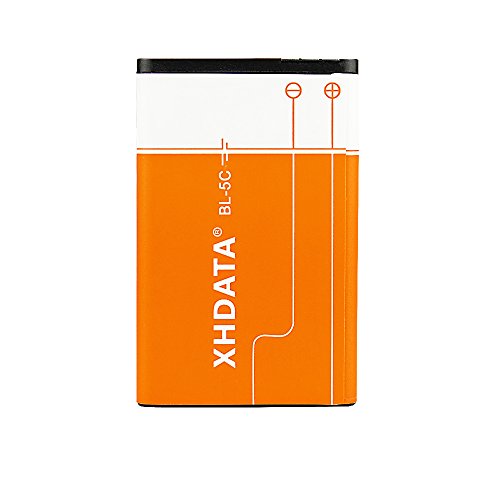 Image of XHDATA BL-5C Battery 3.7V 1000mAh Rechargeable Battery Large Capacity for Radio for Home with Current Protection 2 Pieces (Orange)