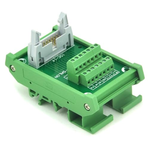 Módulo de interfaz IDC-14 Electronics-Salon para riel DIN con terminales de tornillo