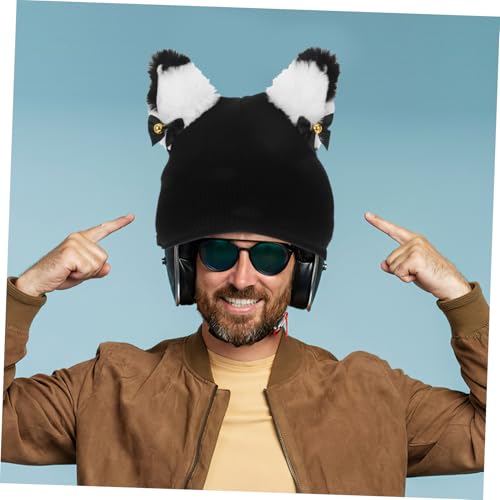Housse de casque de ski tricot snowboard bonnet protection chat - 7