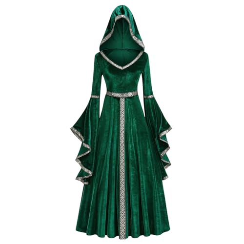 HAPNBCELE Medieval Dress for Womens, Renaissance Princess Costume Long Sleeve