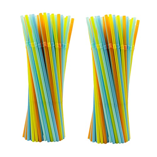Pajitas de color PLA- Pajitas compostables 100% a base de plantas, sin plástico, biodegradables y flexibles, duraderas para bebidas frías y calientes (200 unidades)