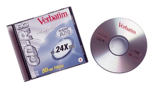 CDR Recordable Media 80min 1X-24x Speed Vitesse Branded with Jewel Case