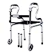 ASDFGHJK Deambulatore Pieghevole Multifunzione per Anziani per Adulti Che Cammina in Lega di Alluminio con Altezza del Sedile Regolabile 80-95 cm Carico Massimo 180 kg