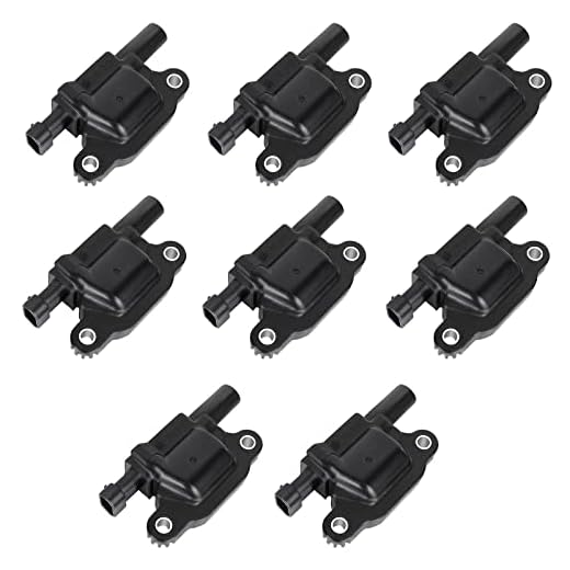 12611424 Ignition Coil Pack Compatible with Chevy Cadillac GMC Pontiac 5.3L 6.0L V8 Engine G8 Grand Prix H3 Silverado Tahoe Yukon Impala - Replace # 12570616 D510C UF413, set of 8 Ignition Coil