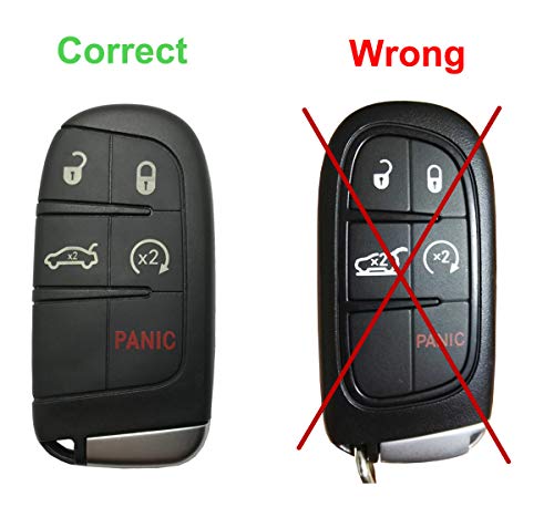 Carcasa para llave de coche Jeep Grand Cherokee y Dodge de 5 botones 2