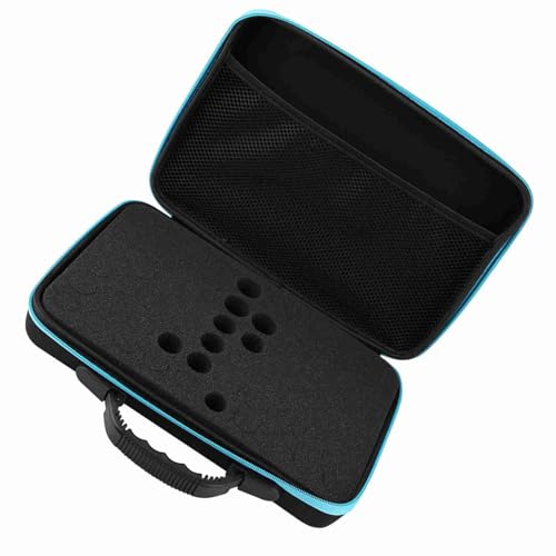 Mallette de transport d'huiles essentielles en matériau EVA coque rigide POENVFPO bleue