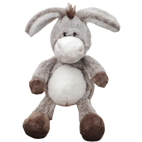Cute Grey Donkey Soft Toy - Cuddly Toy for Children Boys & Girls - Soft Plush Donkey for Cuddling and Playing - Gift