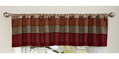 Lush Decor 18-Inch by 84-Inch Iman Valance, Red/Gold - Discontinued