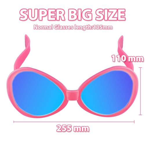 3 Pairs Jumbo Sunglasses Giant Sunglasses Swim Party Favors Halloween Novelty Glasses for Summer Beach3