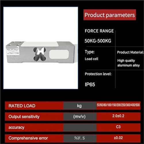 Transductor de peso L6E-C3 sensor de báscula de plataforma aluminio 150kg 3