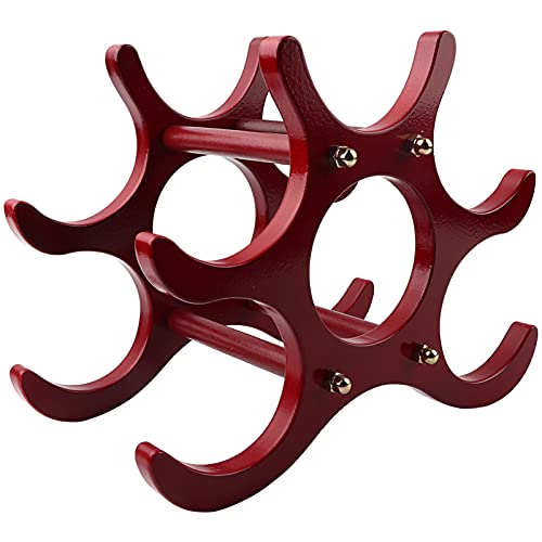 Soporte de vino de madera para 6 botellas Fydun miniatura 1